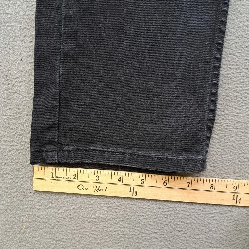Levi's Men 505 Regular Fit Straight Leg Black Denim Jeans 33x30 (Measures 34x29)